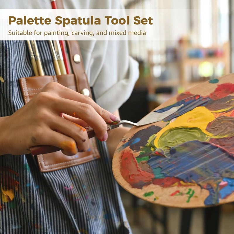 Homaisson 27 PCS Palette Knife Set, Palette Knives Spatula Set, Stainless Steel Palette Tool with Wooden Handle, Painting Spatulas for Color Mixing Texturing - Image 2